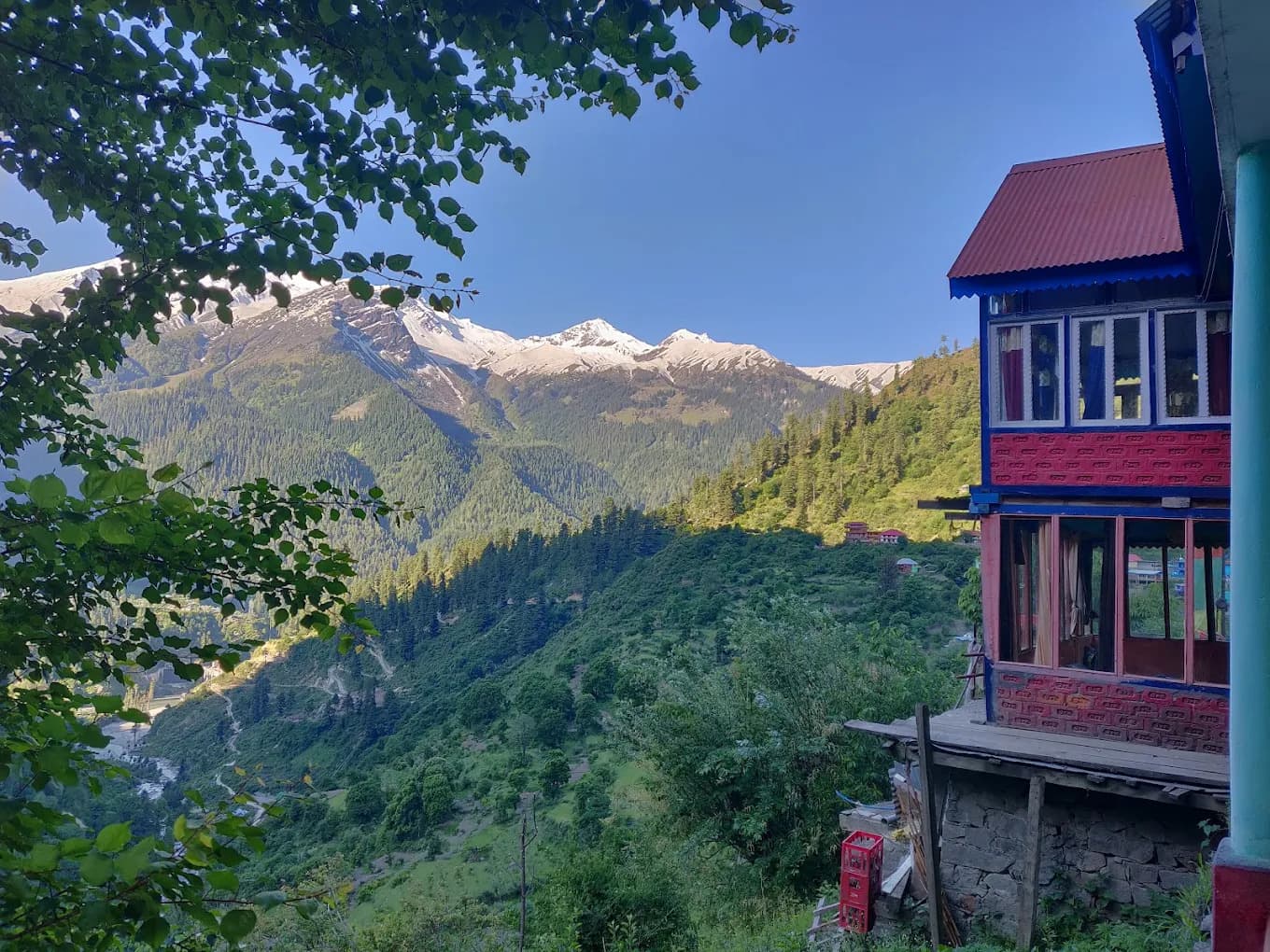 A scenic view from the homestay balcony